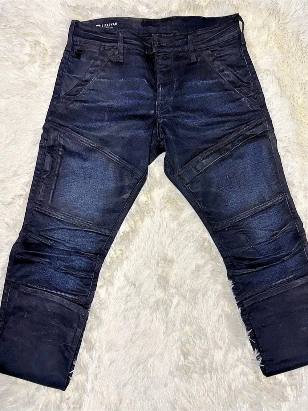 G-Star RAW Rackam Black Dark Wash 3D Skinny Jeans Men’s - 28X30